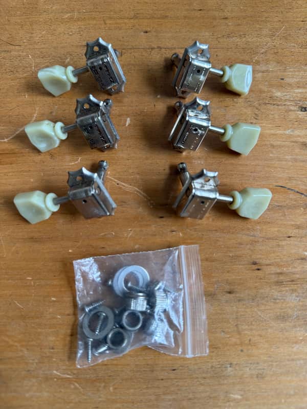 Vintage 1970's Kluson Gibson DELUXE Tuners, Ferrules and Screws