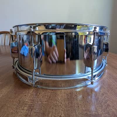 Verve Percussion 14" x 5.5" Steel snare 90s image 5