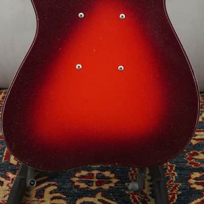 Silvertone 1457 guitar w case amp1960s - Red Sparkle image 18