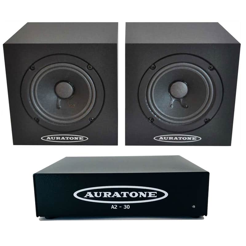 Auratone 5C Super SoundCubes Pair with A2-30 Amplifier image 1