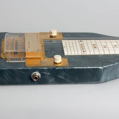 Bronson Singing Electric Lap Steel Electric Guitar, made by Valco (1952), ser. #X-14994, original brown hard shell case. image 9