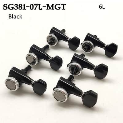 Gotoh SG381-07 MG-T Magnum Lock Guitar Tuning Machines 6-In-Line (L6) — Black
