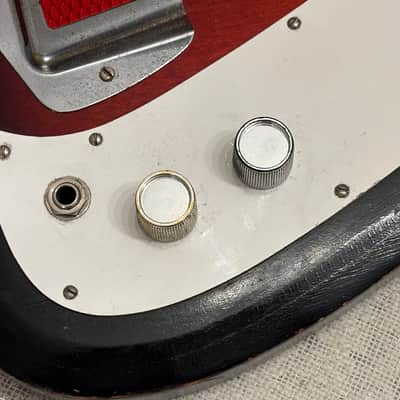 1960’s Kay Vanguard II Single Pickup Garage Rock Guitar “Red Devil” Red Foil Reflector Model USA image 7
