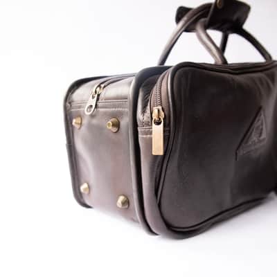 Premium Handmade Full-Grain Brown Leather Alto Sax Case image 11