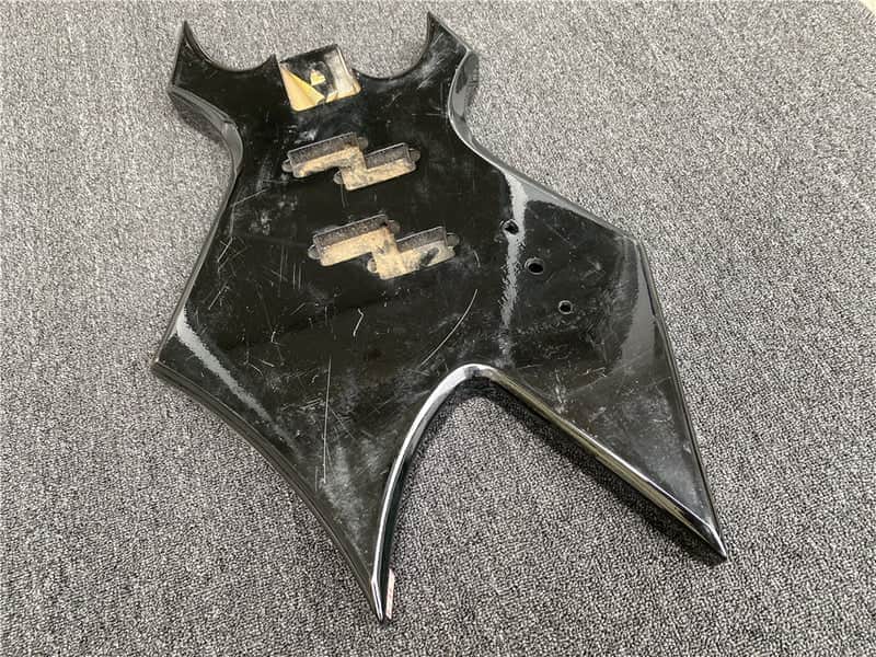 Black 4 String Electric Bass Basswood Body DIY Project image 1