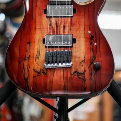 Mayones Duvell 7 Elite 2019 Spalted Maple Amber image 10