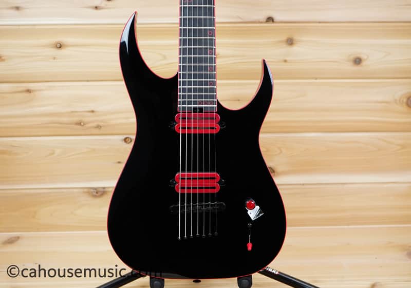 Schecter Sunset-7 Red Dawn - Gloss Black image 1