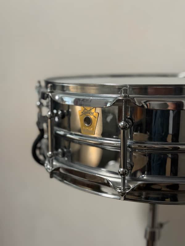 Ludwig LB400BT Brass Edition Supraphonic 5x14" 10-Lug Snare Drum with Tube Lugs 1998 - 2019 - Chrome-Plated image 1