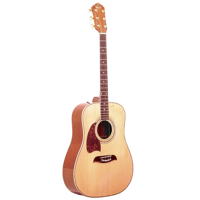 Oscar Schmidt OG2NLH Left-Handed Dreadnought Acoustic Guitar, Natural image 1