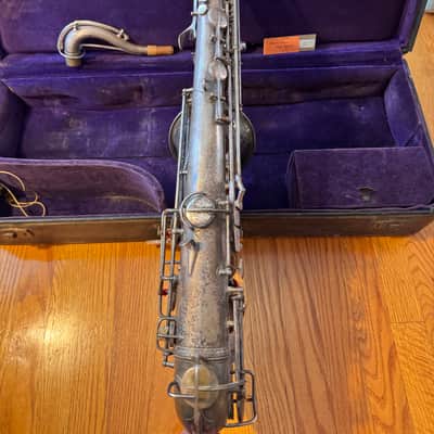 CG Conn 10M Tenor Low Pitch 310690 1944 - Silver plated image 13