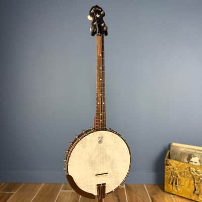Custom Vega Senator 19-Fret Tenor Banjo with Fiberskin head, Vintage Star Hardware and Marbled Fretboard image 3