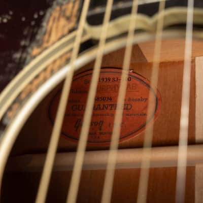 2025 Gibson Custom Shop 1939 SJ-100 Heavy Aged - Faded Vintage Sunburst | USA Murphy Lab Historic SJ-200 Jumbo Acoustic Guitar Torrefied Adirondack Red Spruce | CoA OHSC image 18
