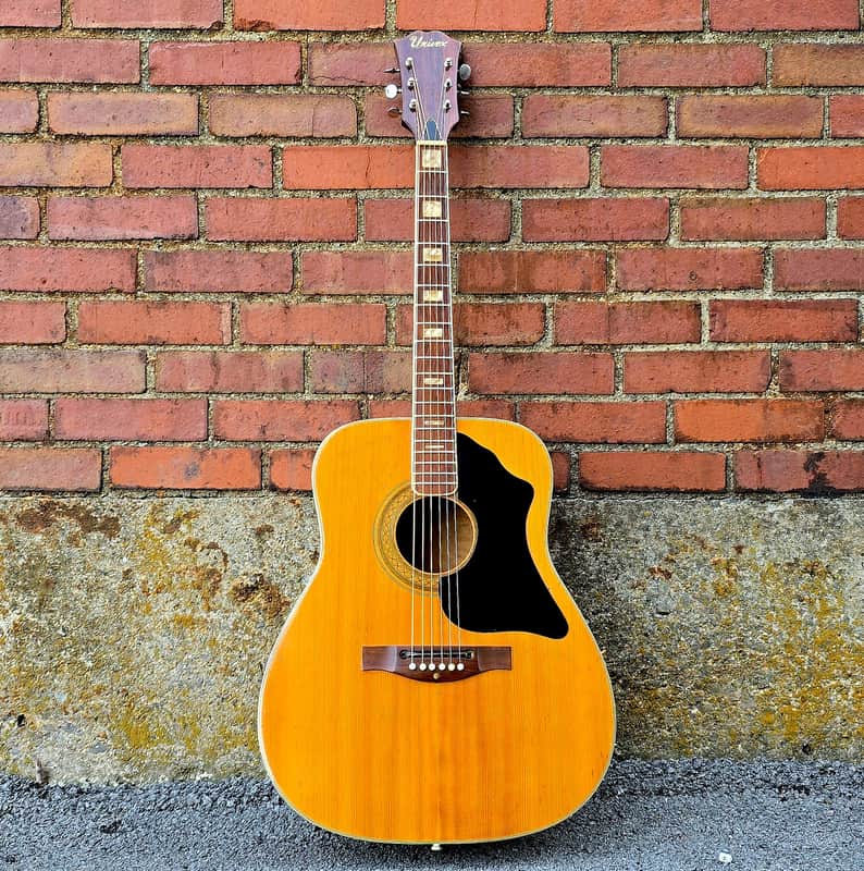 Early 1970's Univox MIJ Dreadnaught - Flame Maple Sunburst - Sold Woods - w/OHSC image 1