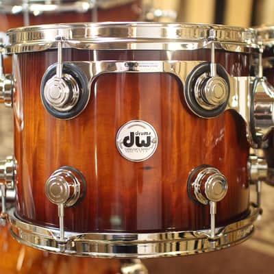 DW Collector's Maple Amber to Tobacco Burst Over Macore Drum Set w/ Nickel Hardware - SO#1138505 image 4