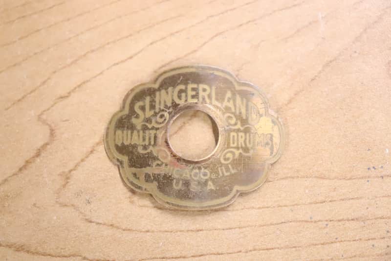 Slingerland Radio King Drum Cloud Badge Vintage 1940's image 1