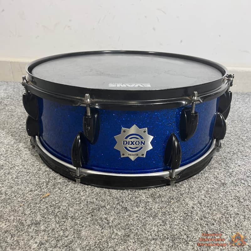 Dixon Predator 14x5,5 Birch/Mahagony Snare Drum - Blue Sparkle image 1