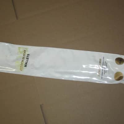 ONE pair new old stock (with packaging) Musser M4225 Mallets, white 1" medium-hard poly-ball head with birch handles -- recommended use is for bells or xylophone (from around 2019) Made in USA image 18