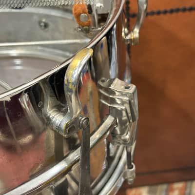 Ludwig&Ludwig Silver Anniversary 6 1/2 X 14" Snare Drum (TL-416) 1936 - Nickle Over Brass (NOB) image 7