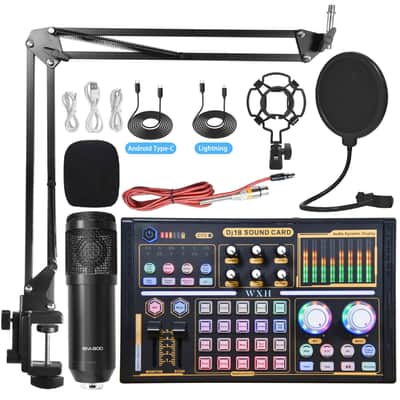 Bm800 Microphone Sound Card Full Set Of Mobile Phone Computer Microphone Special Equipment Suit image 12