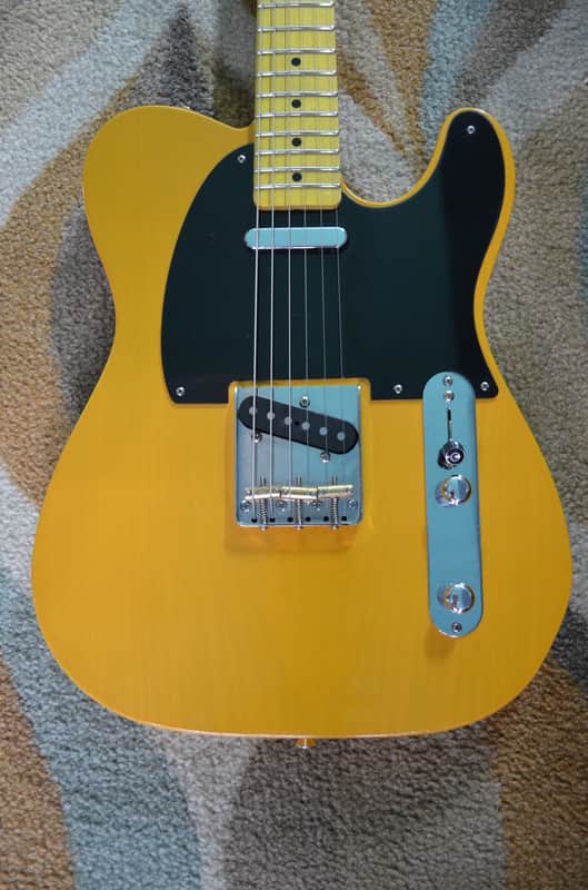 Nash T-52 Butterscotch Blonde Extra Light Relic w/1-Ply Black Pickguard & Lollar Pickups image 1