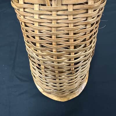Authentic Caxixi, 10.75" x 5", EXTRA LARGE, Rattan Woven, Dried Gourd Bottom - MINT image 7