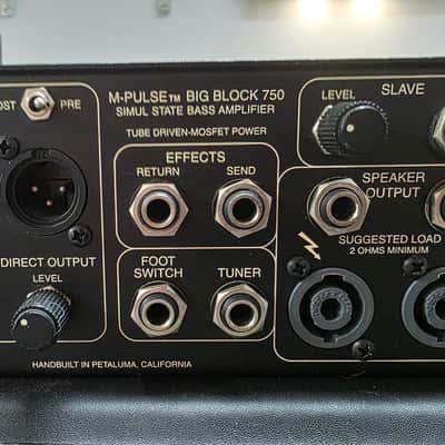 Mesa Boogie M-Pulse Big Block 750 Rack Mount Bass Amp Head from Pro London Recording Studio Mpulse Racked Simul-State Tube Valve Amplifier image 11