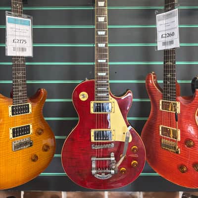 Epiphone Les Paul w/ Bigsby Transparent Red 1997 Electric Guitar image 3