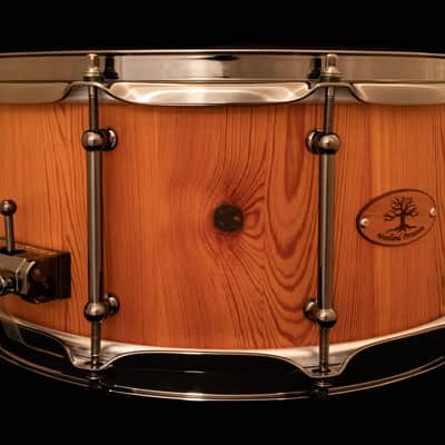 Woodland Percussion 14" x 6.5" Reclaimed Heart Pine Stave Snare Drum Natural Oil image 3
