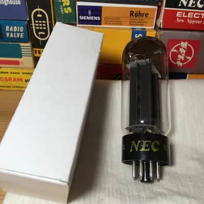 1x Rare NOS Black Plate NEC Nippon Japan 5U4GB Rectifier Tube + Plain Box ~ Smooth Holographic Tone w/ Great Bass image 3