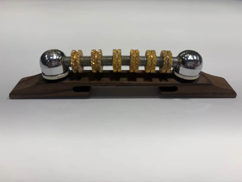 Vintage Gretsch Archtop Control Spacer Roller Bridge | Non-Original Base | 1960s | Natural image 1