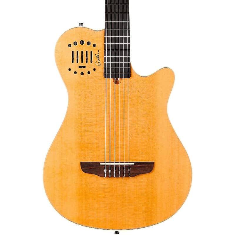 Godin Multiac Grand Concert Duet Ambiance Nylon with Electronics High Gloss Natural image 1