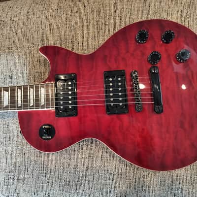 Epiphone Les Paul Classic Quilt Top 2001 - Trans Red w/ black hardware image 3