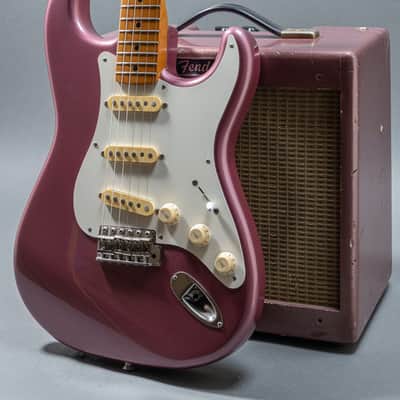 Fender 54 Style Stratocaster Refin with matching Amp 1989, Purple Refin image 2