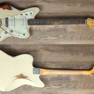 MyDream Partcaster Custom Built - Baryton JM Aged White Over Sunburst Asyllum image 1