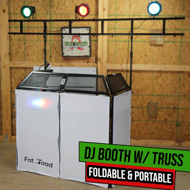 DJ Booth Table Lighting Truss Stand System - Foldable Panel Stage Platform Scrim image 1