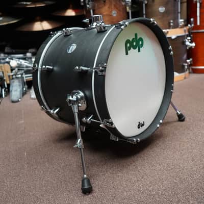 PDP / DW Concept Maple Classic series | Ebony Stain Oil | 18"  Bass Drum w/ Mount, BD Lift, Pillows image 1