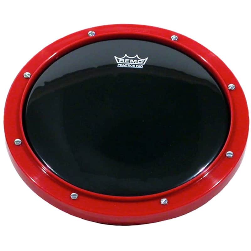 Remo Ebony Ambassador Practice Pad, Red, 10" image 1
