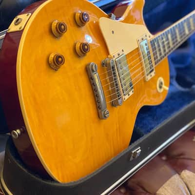 Very Rare Orville by Gibson Japanese Left-Handed Amberburst Les Paul Standard 1992 with HSC image 3