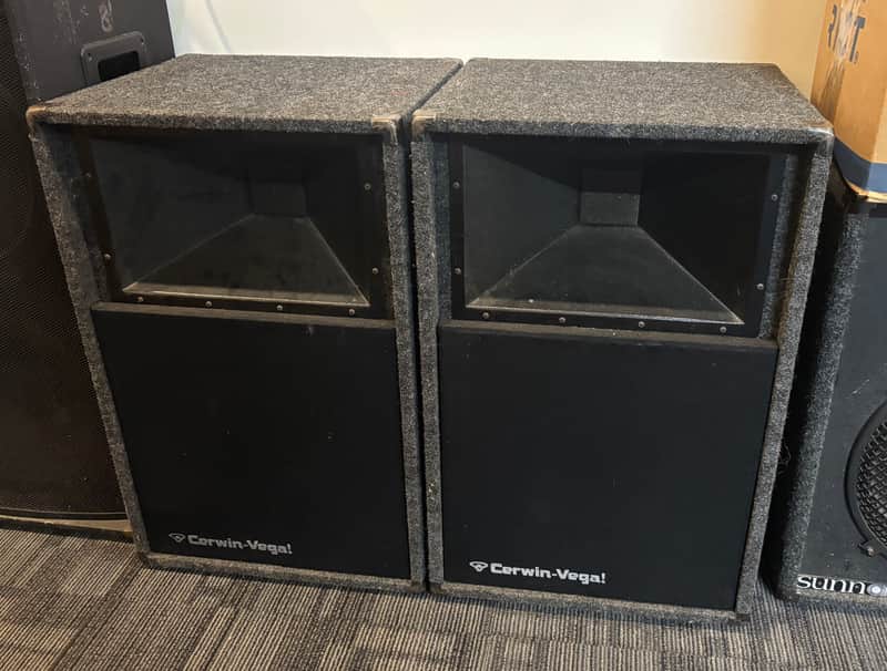 Pair of Cerwin-Vega V-15B speakers image 1