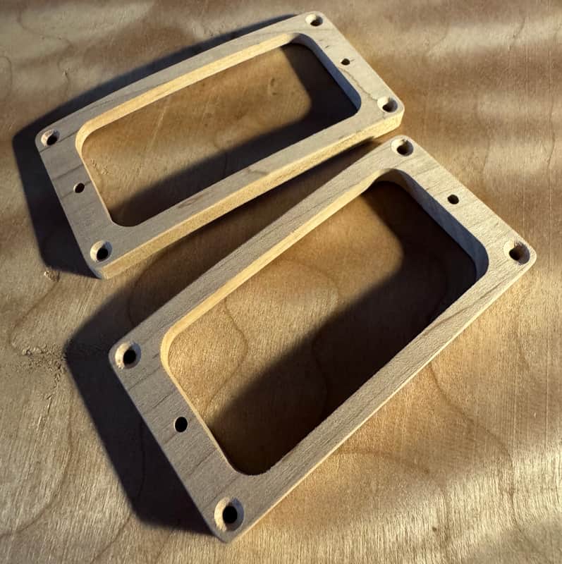 Guilford Rock Maple Pickup Ring Set - fits TV Jones pickups on Les Paul Standard USA guitar image 1