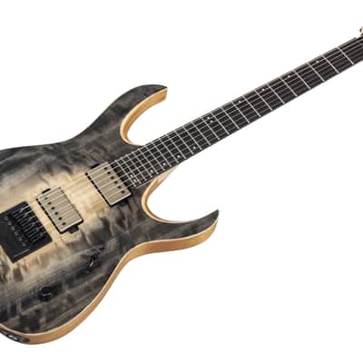 Mayones Duvell 6 4Ever Curly Poplar - Natural Fade Black Burst image 1