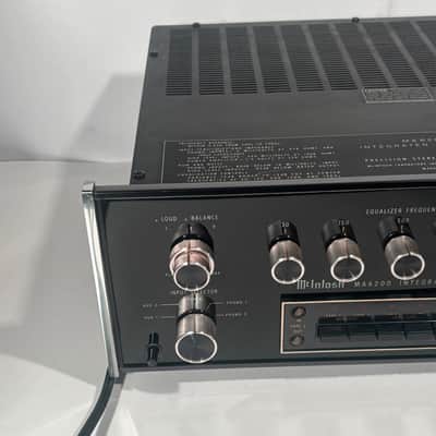 McIntosh MA6200 100-Watt Stereo Solid State Integrated Amplifier 1979 - 1991 - Black image 7