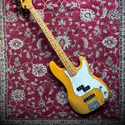 1973 Fender Precision Bass with Maple Fretboard in Natural Finish image 2