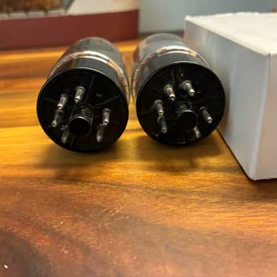 NOS date code and tight current matched pair 1969 RCA 6L6GC black plate tubes image 9