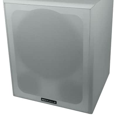 Rockville Rock Shaker 12" Inch White 400w Powered Home Theater Subwoofer Sub image 1