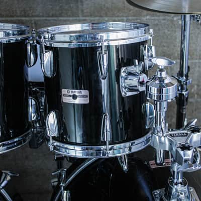 Yamaha Tour Custom Double Bass Drum Set (1985–1988) – Made in Japan – Solid Black image 6