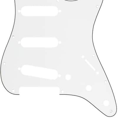Fender Pickguard Stratocaster  S/S/S 11-Hole Mount Parchment P/B/P 3-Ply image 1