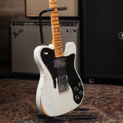 Fender Custom Shop 1970s Tele Custom Heavy Relic, Quartersawn Maple Fingerboard Electric Guitar - Super Faded Aged Sonic Blue with Hardshell Case image 17