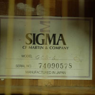 Sigma Martin GCS-6 Flattop Acoustic Guitar X braced Solid Top original Case 1974 Blond image 7