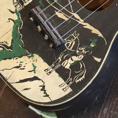 1930's Carson Robinson Ukulele Made By Gibson Cowboy + Cool Vintage Case image 5